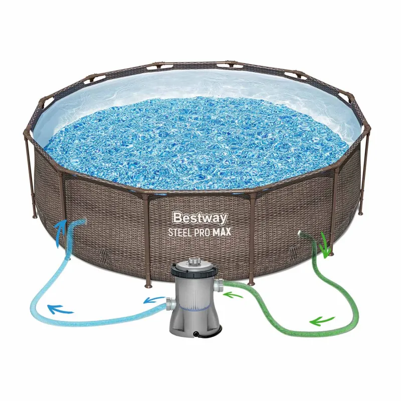 Durable PVC garden frame pool 366 x 100 cm, built to last for summer fun