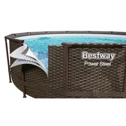 Perfect for summer days, 366 x 100 cm garden frame pool for outdoor enjoyment