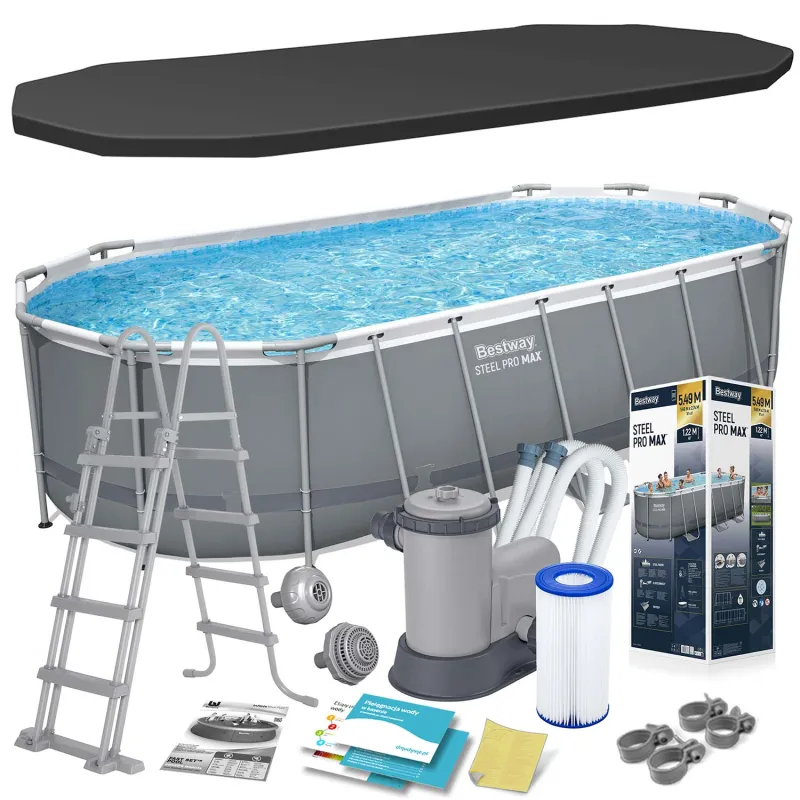 Garden Frame Pool 549 x 274 x 122 cm 12in1, perfect for outdoor use