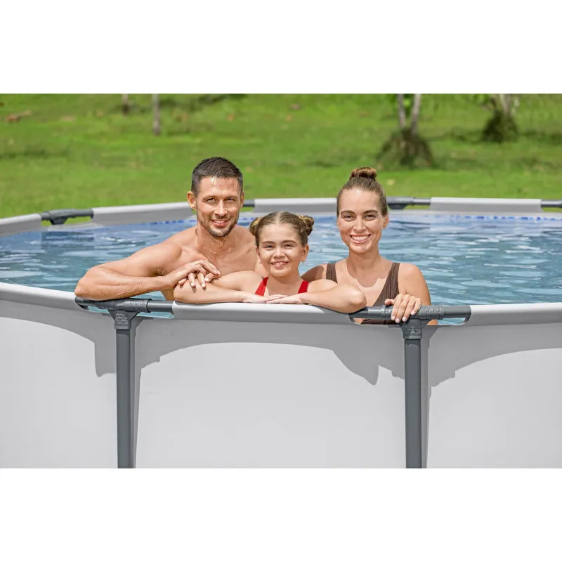 427 x 107 cm frame pool, great for kids' outdoor fun in the garden