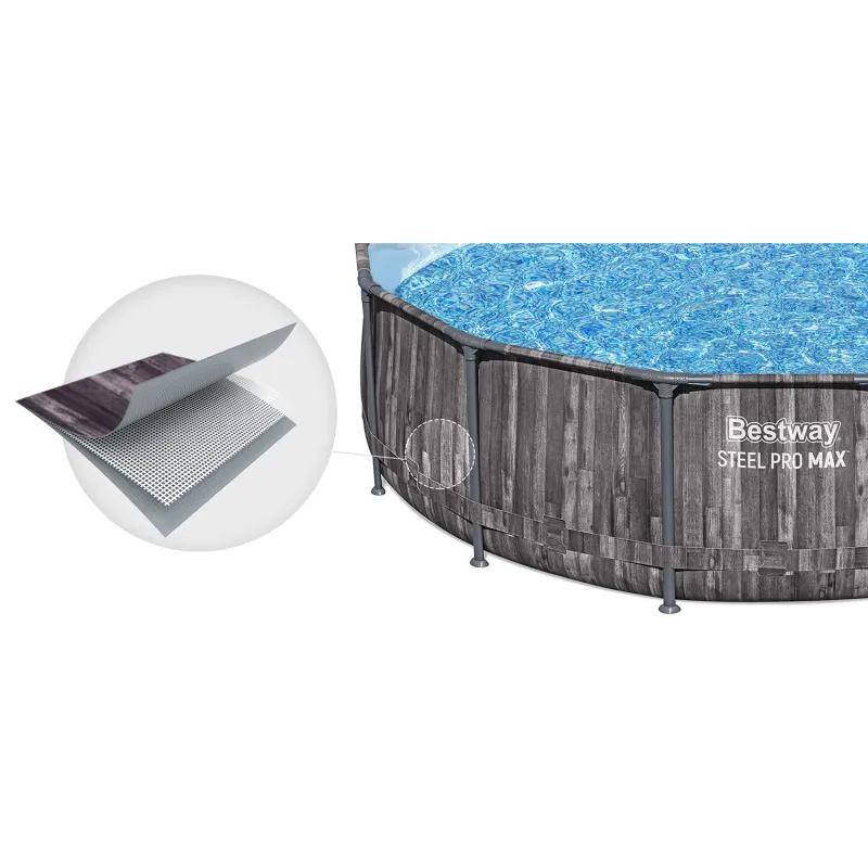 Durable 427 x 107 cm frame pool for outdoor use