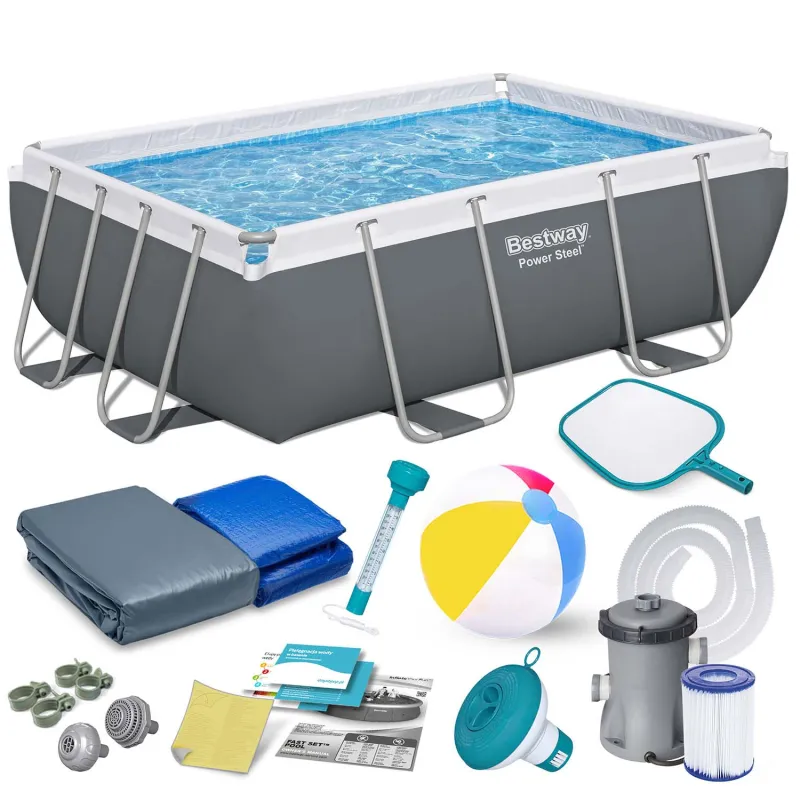16-in-1 Garden Frame Pool 282 x 196 x 84 cm Bestway 56629N for outdoor fun