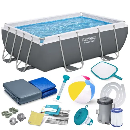 16-in-1 Garden Frame Pool 282 x 196 x 84 cm Bestway 56629N for outdoor fun