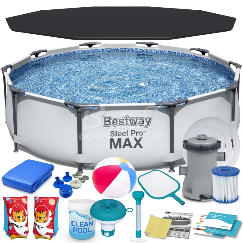 Bestway 56408 garden frame pool 305 x 76 cm 17-in-1, durable for outdoor use