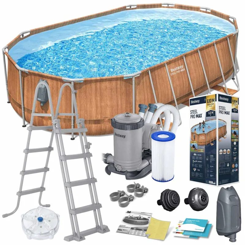 13in1 Bestway 56719N garden frame pool 610 x 366 x 122 cm for outdoor fun