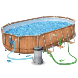 Durable garden frame pool 610 x 366 x 122 cm, 13in1 Bestway 56719N