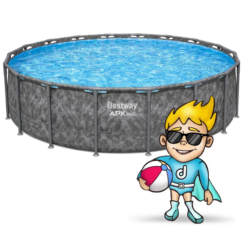 Stylish 549 x 132 cm frame pool, great for outdoor relaxation