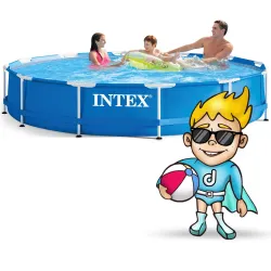 Large garden pool 366 x 76 cm, perfect for family fun, great for summer