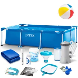 Garden Frame Pool 220 x 150 x 60 cm 15in1 Set INTEX 28270