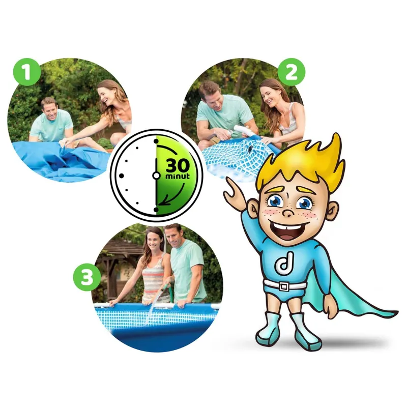 Perfect summer choice - 300 x 200 x 75 cm Garden Frame Pool