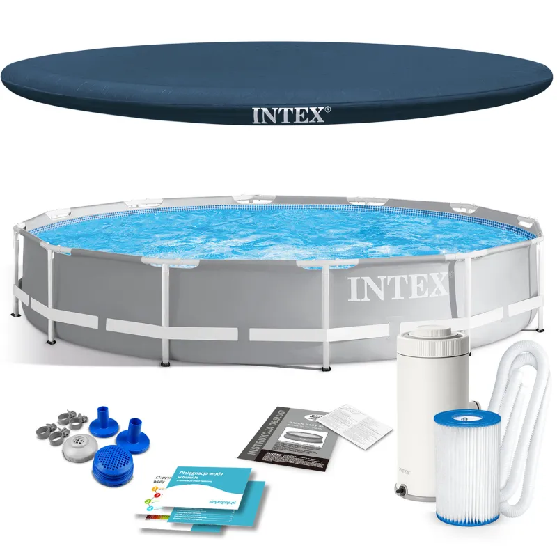 Garden frame pool 366 x 76 cm with 4-in-1 accessory set