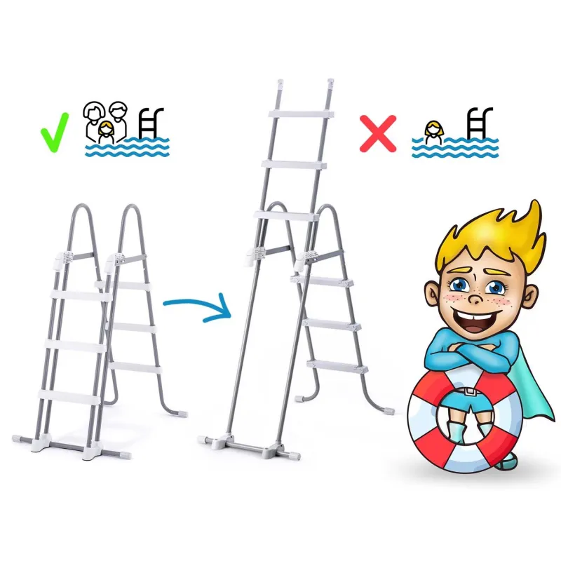 Easy to assemble garden pool frame 366 x 99 cm for family fun