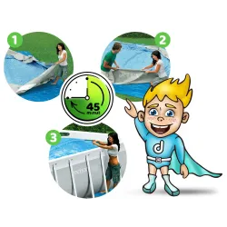 Frame pool 300 x 175 x 80 cm for relaxation in the garden