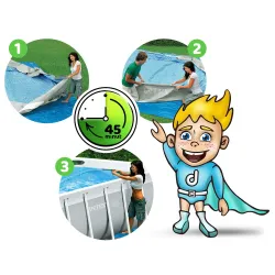 Garden frame pool 400 x 200 x 100 cm, perfect for kids' playtime