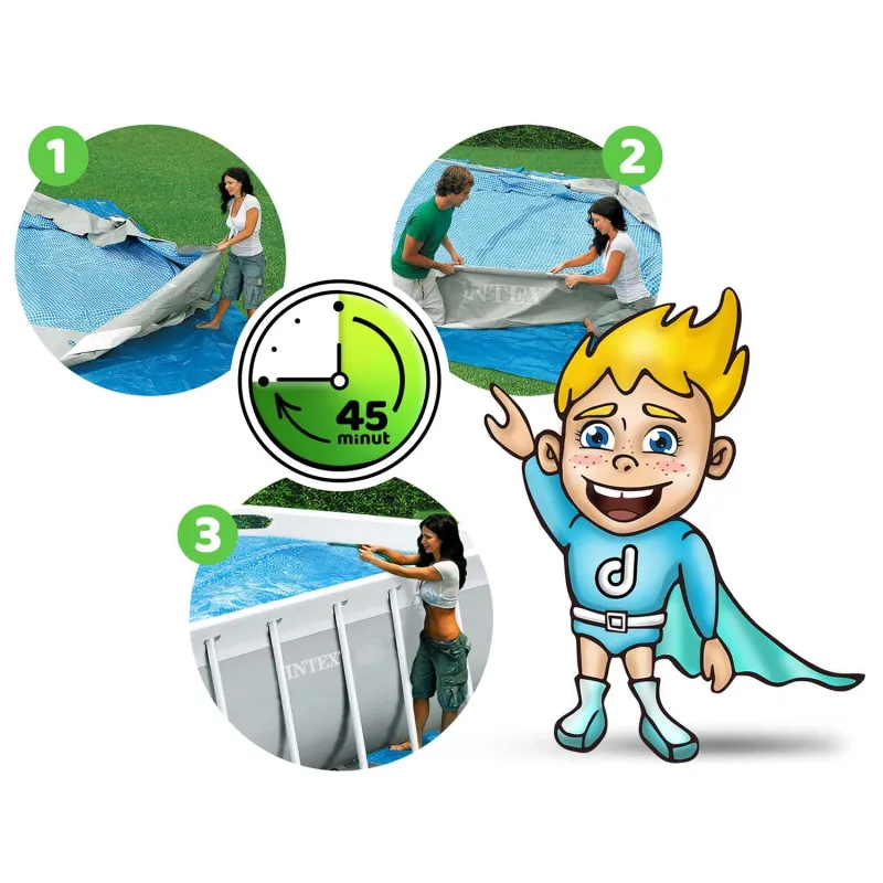Garden frame pool 400 x 200 x 100 cm, perfect for kids' playtime