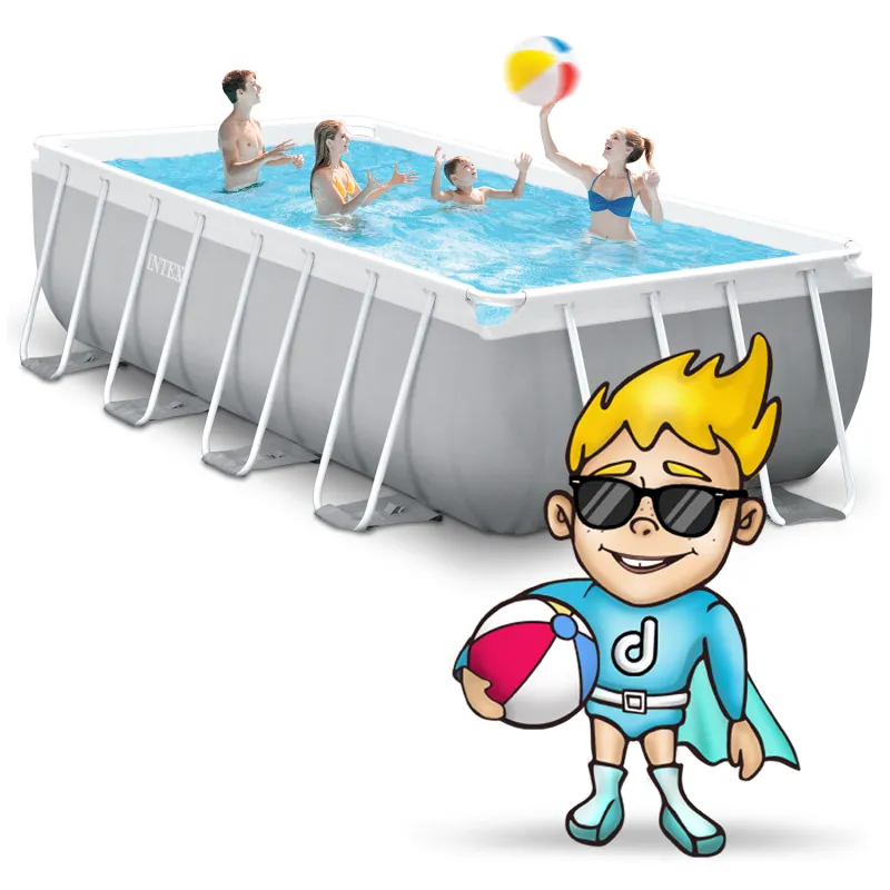 Blue garden frame pool 6in1 set INTEX 26792 for summer fun