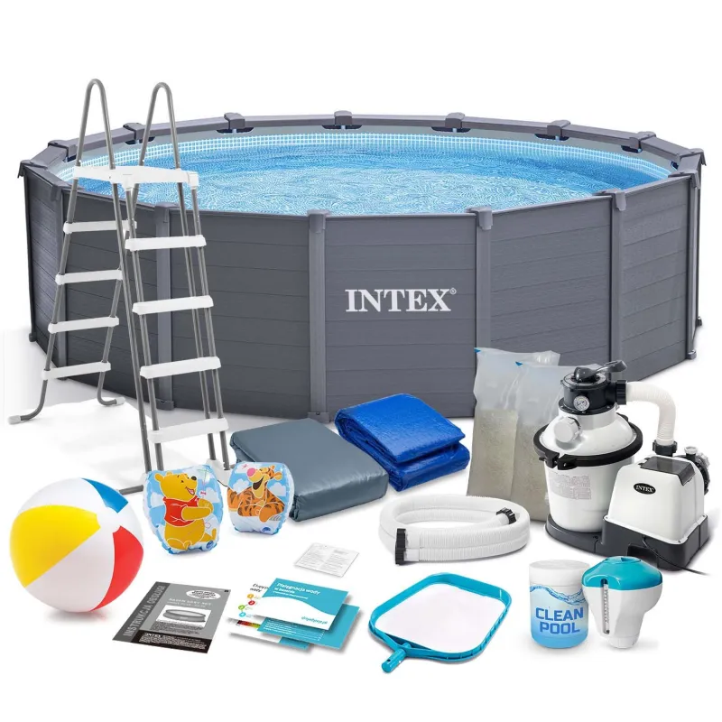 Garden panel pool 478 x 124 cm, durable material, perfect for outdoor use