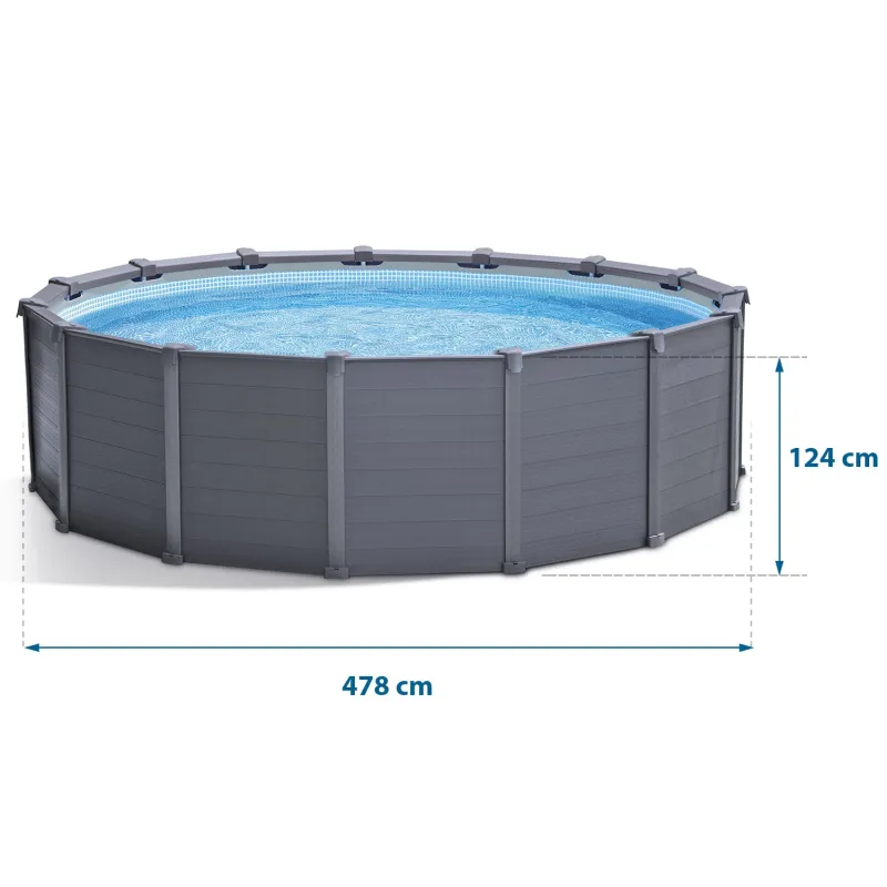 Garden panel pool 478 x 124 cm, perfect for relaxation in the garden