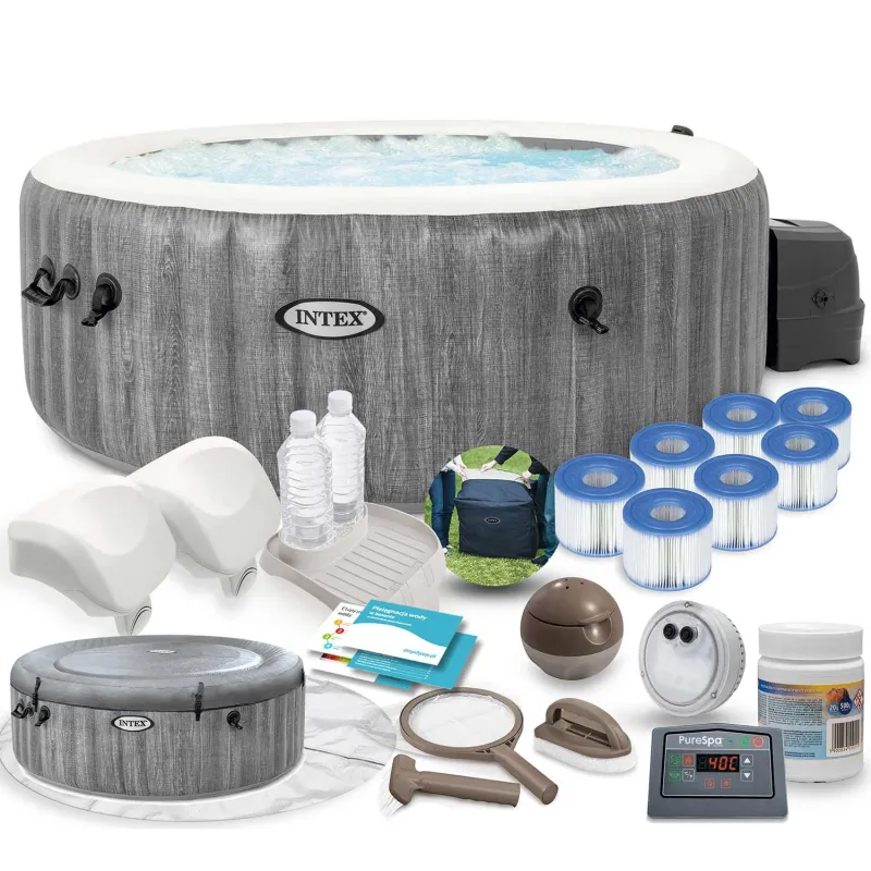 Inflatable SPA with hydromassage 196 x 71 cm for 4 persons, premium accessories INTEX 28440