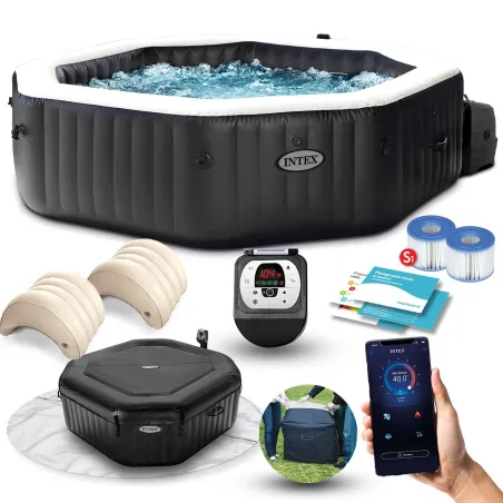 Inflatable SPA with hydromassage 218 x 71 cm for 6 persons, comfortable and relaxing