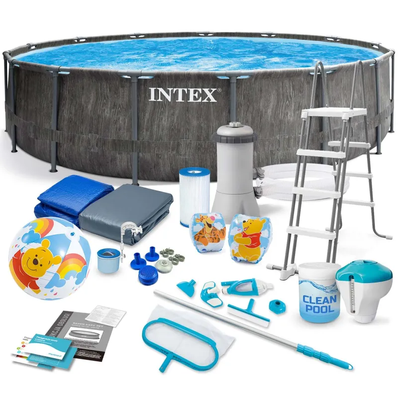 Garden frame pool 457 x 122 cm 21in1 set INTEX 26742, perfect for outdoor fun