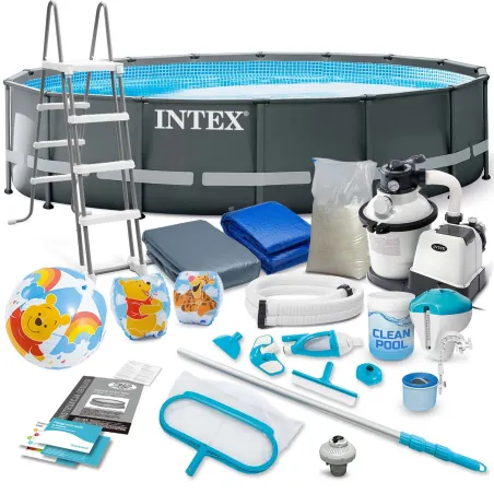 Garden frame pool 488 x 122 cm, perfect for outdoor fun, durable PVC material
