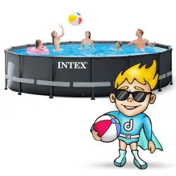 488 x 122 cm garden frame pool, essential for summer fun in the garden