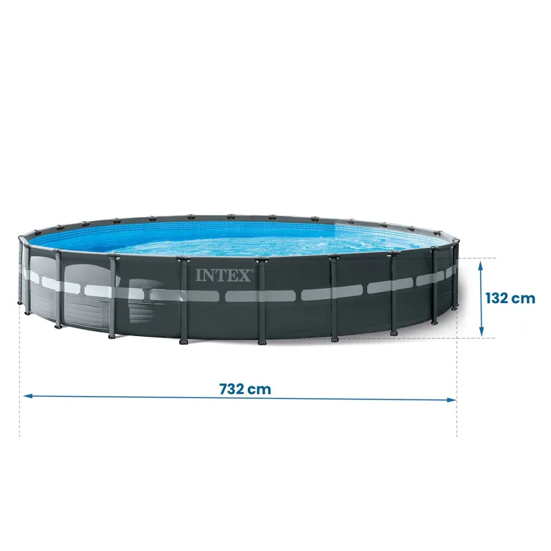 Garden frame pool 732 x 132 cm, perfect for family fun outdoors, suitable for all ages