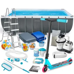 Garden Frame Pool 549 x 274 x 132 cm 21in1 INTEX 26356 + scooter FREE