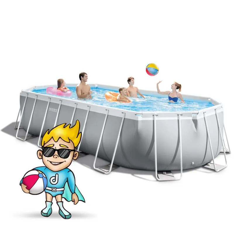 Blue frame pool, perfect for summer fun in the garden