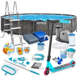 Garden Frame Pool 549 x 122 cm 21in1 Intex 26744 + scooter FREE