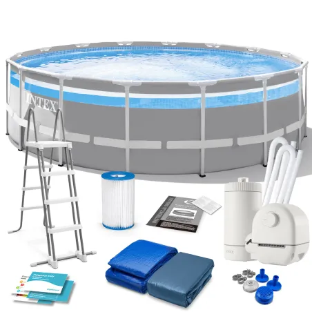Garden frame pool 488 x 122 cm with 11 features, perfect for outdoor use