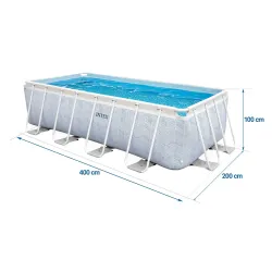 Family-friendly 400 x 200 x 100 cm frame pool for outdoor enjoyment