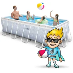 Relaxing 400 x 200 x 100 cm frame pool for garden leisure