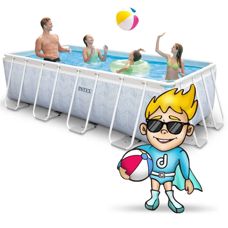Relaxing 400 x 200 x 100 cm frame pool for garden leisure
