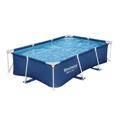 Family-friendly garden frame pool 259x170x61 cm for fun