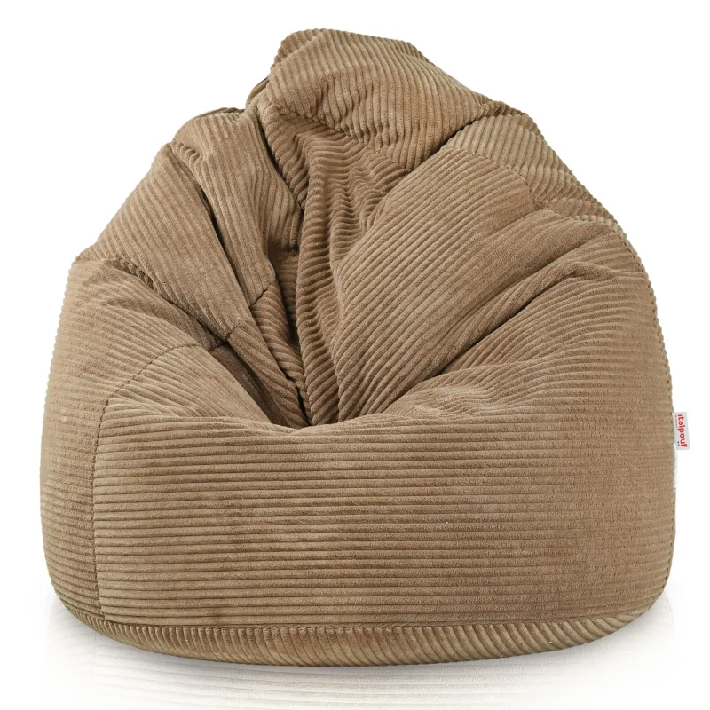 Large corduroy bean bag for teens and adults