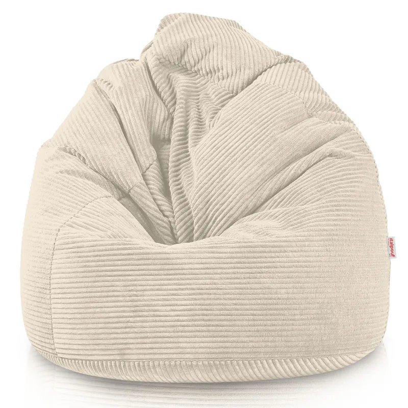 Giant XXL corduroy bean bag for adults – sink-in comfort