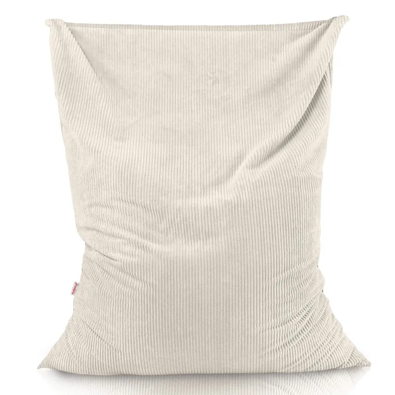 Giant floor cushion for sitting in soft corduroy