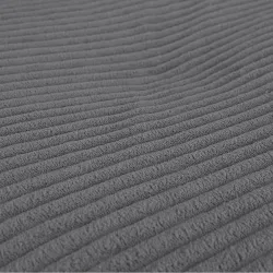 Round footstool and extra seat in soft corduroy