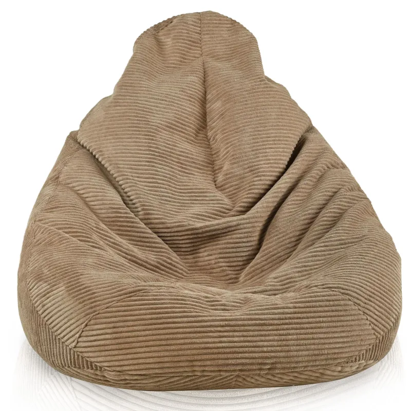 Bean bag with backrest for adults – comfy XXL corduroy
