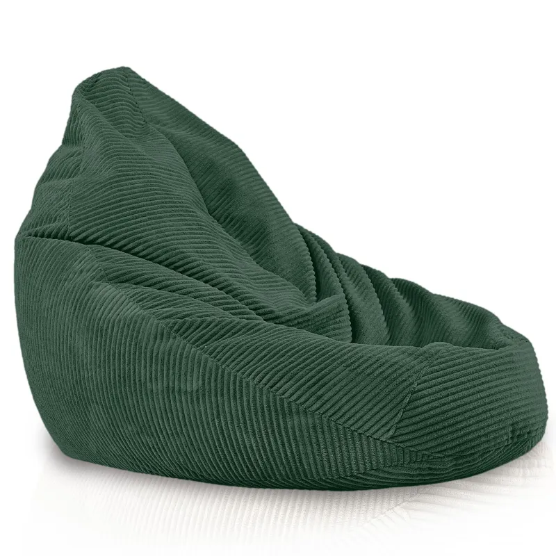 Bean bag with backrest for adults – comfy XXL corduroy