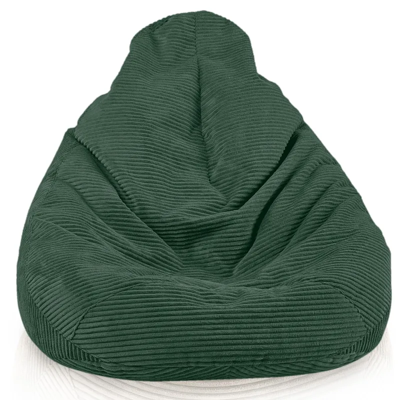 Bean bag with backrest for adults – comfy XXL corduroy