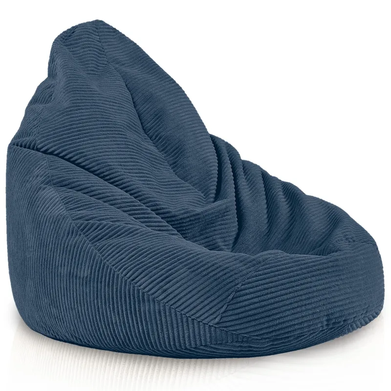Bean bag with backrest for adults – comfy XXL corduroy
