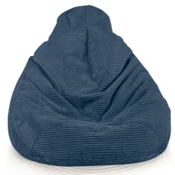 Bean bag with backrest for adults – comfy XXL corduroy