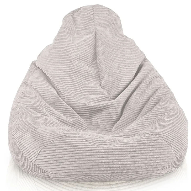 Bean bag with backrest for adults – comfy XXL corduroy