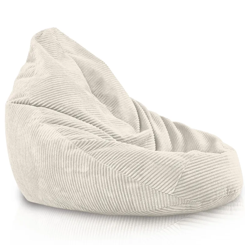 Bean bag with backrest for adults – comfy XXL corduroy