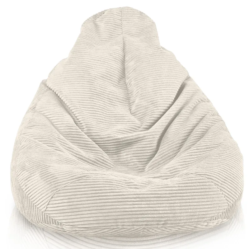Bean bag with backrest for adults – comfy XXL corduroy