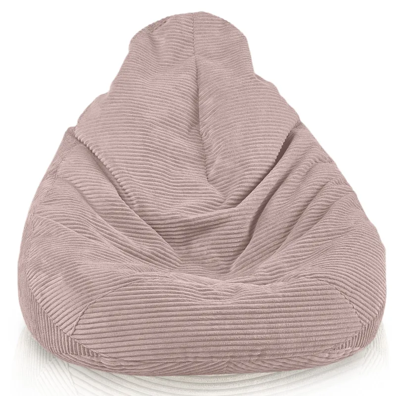 Bean bag with backrest for adults – comfy XXL corduroy
