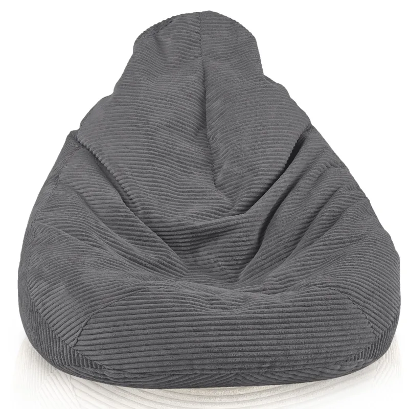Bean bag with backrest for adults – comfy XXL corduroy